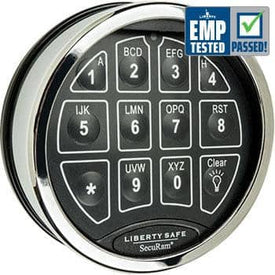 Liberty Safe & Security Products - SecuRam TopLit Electronic Lock (Chrome) - Texas Safe & Vault